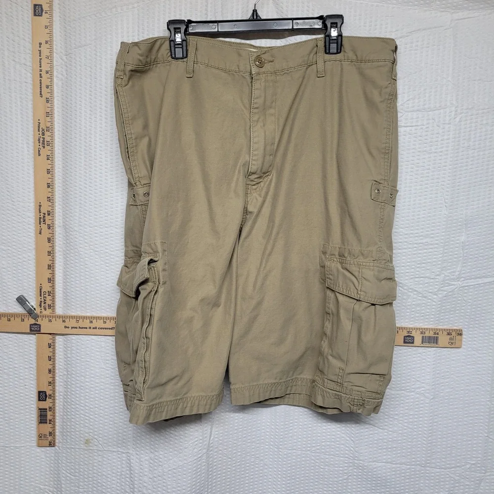 Levis Workwear Mens Cargo Shorts Tan Khaki Cotton Utility‎ W38 100% Cotton